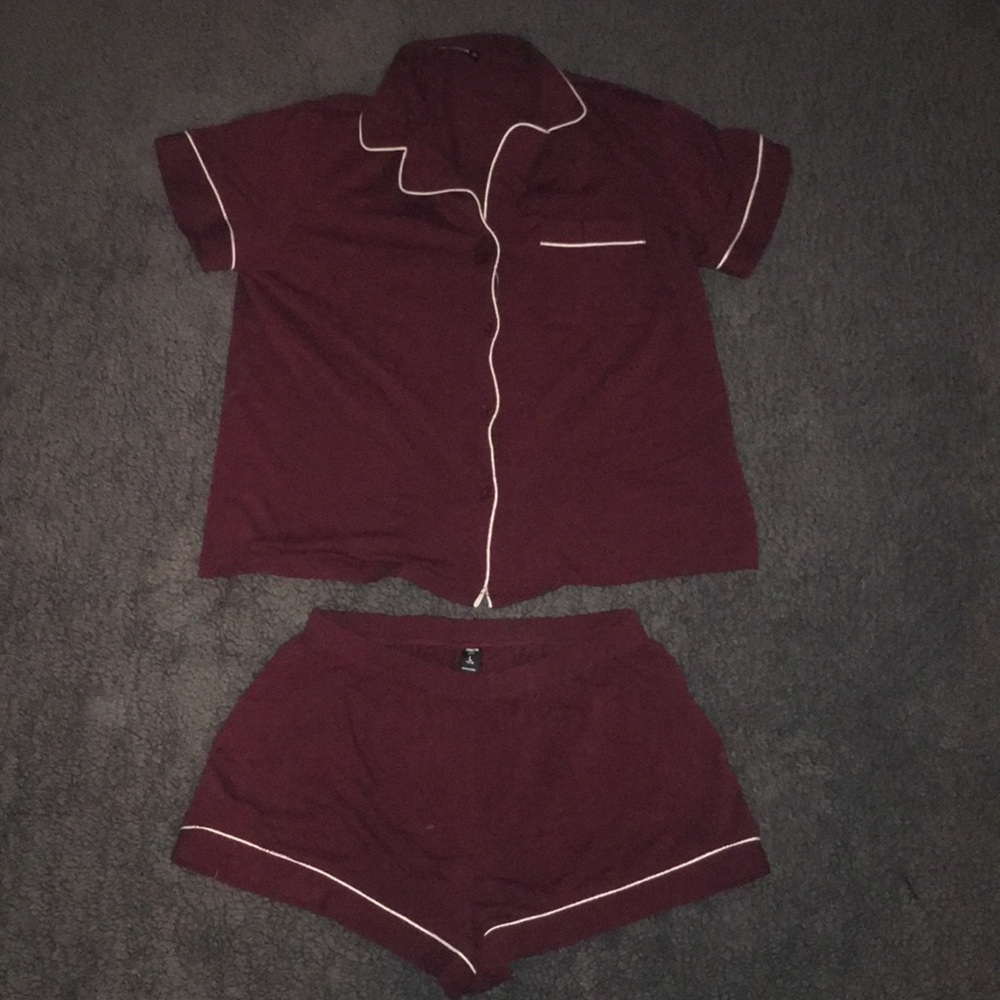 Shein Maroon Pajama Set SIZE LARGE